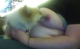 fatty likes her nips licked